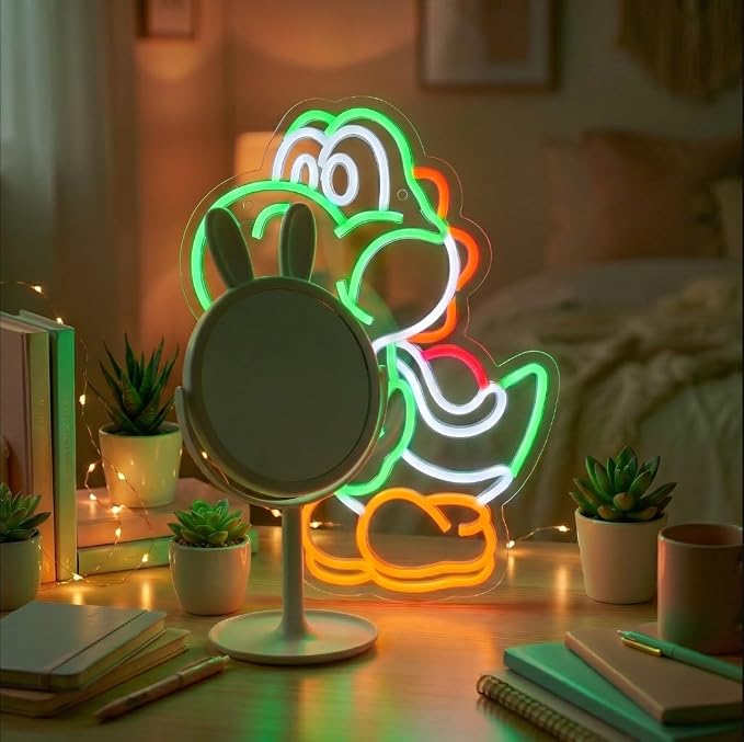 Anime Neon Sign Dinosaurs Neon Sign Dimmable LED Neon Lights for Bedroom Wall Decor Game Room Decor Dinosaur Decor for Kids Boys Man Cave, Gifts for Game Fans - Image 4