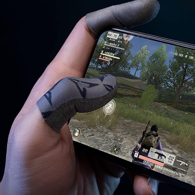 Gaming Finger Sleeves Cover Professional Sweat-Proof Non-Slip PUBG Phone Games Thumbs Cot Ultra-Thin Sleeve Mobile Phone Accessories (1 Pair) (2 Pair) - Image 3