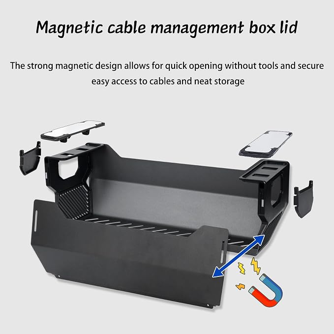 No Drill Under Desk Cable Management Tray,Hide Cords Desk - Image 6