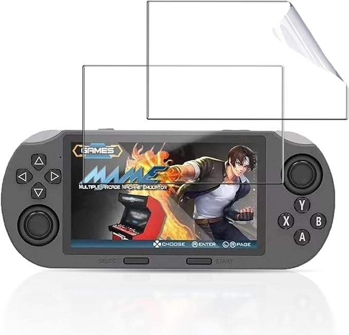 2 pack Screen Protector for SF3000 4.5 inch Handheld Game Console, Case Friendly,for SF3000 4.5 inch,Clear, Flex Film, HD Clarity by Unknown