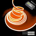 Orange Neon LED Strip Lights, 16.4ft 12V Waterproof Flexible Light for Indoor/Outdoor Decoration (Includes Power Adapter) by Maxlaxer