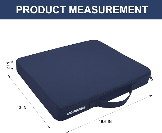 Stadium Seat Cushions, Portable Bleacher Cushions with Handle, Waterproof Oxford Fabric, Zipper Design (Blue, 3-Pack) - Image 2