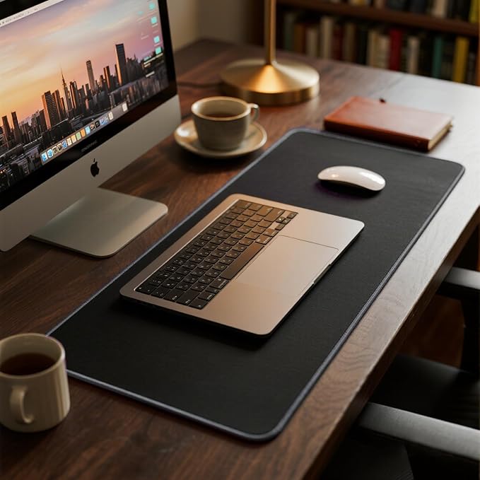 JIALONG Large Gaming Mouse Pad, Extended Mousepad with Grey Stitched Edges, XXL Desk Mat, Big Computer Keyboard Mat for Gaming and Office, 35.4 x 15.7 inches - Image 7