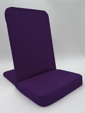 Original BackJack-Made in THE USA- Folding Purple Cotton Fabric Lightweight Floor Seating Chair for Gaming, Families, Parents, Daycare, Back Support, Reading, Yoga, Meditation, Dorm by BACKJACK+BJI