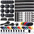 ELII 300PCS Cable Management Kit,4 Cable Sleeve 35 Cable Clips by OfficeArtCraftsProducts