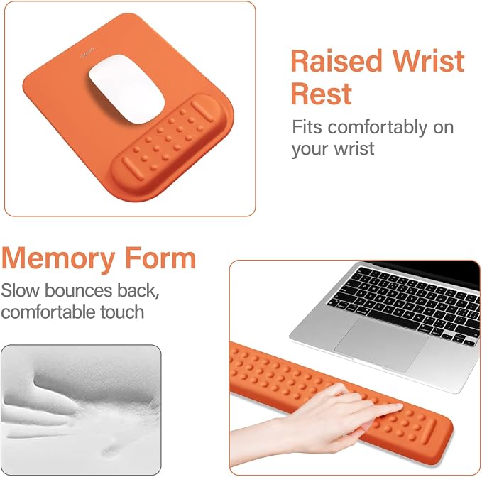 MOSISO Keyboard Stand&Wrist Rest Support for Keyboard &Mouse Pad Set - Image 4
