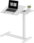 SANODESK 28''Overbed Table Gas Spring Lifting with Wheels&Tilting Desktop by sanodesk