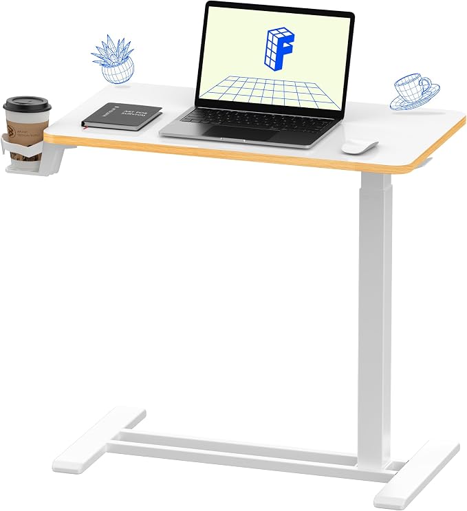 FLEXISPOT 28" Mobile Standing Desk Pneumatic Lift Computer Workstations by Unknown