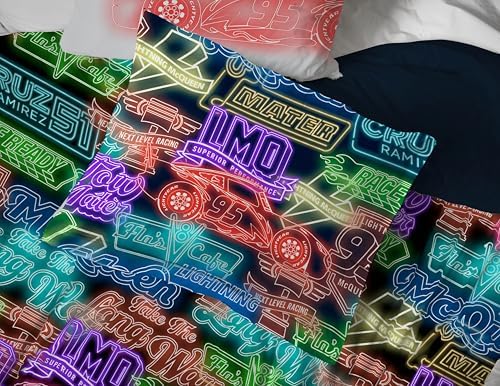 Disney Pixar Cars McQueen Full Size Comforter Set 7 Piece Bedding, Black - Image 5