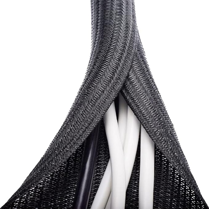 ZhiYo Cable Sleeve, 6.6ft - 1/2 inch, Black by ZhiYo