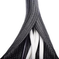 ZhiYo 6.6ft - 1 inch Cable Sleeve, Cord Wrap Wire Protector Tubing for Pets, PC Cable Wrap, Computer Cable Management Sleeve - Black by ZhiYo