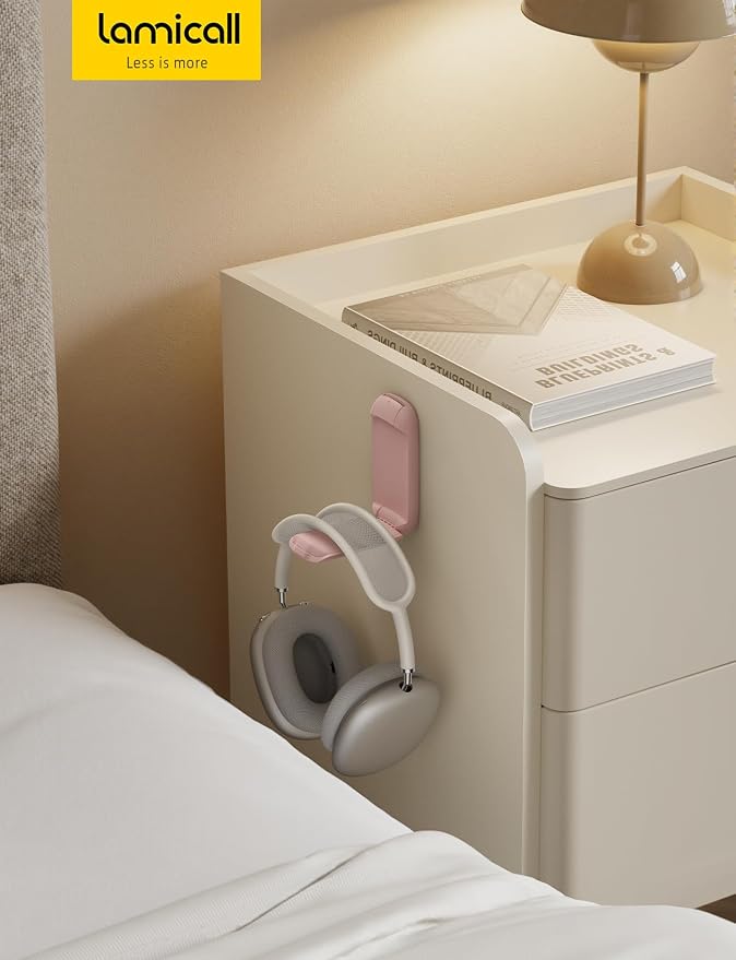 Lamicall Headphone Stand, Sticky Headset Holder, Foldable Headphone Holder - Image 7