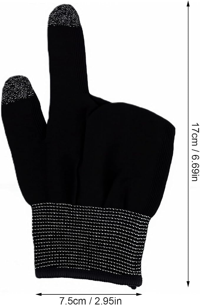Mobile Gaming Finger Sleeves High Sensitive | Seamless Touchscreen Gloves for Players 2 Pairs Black White (Black White) - Image 7
