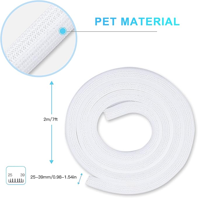 AGPTEK Cable Sleeve, 6.6ft - 1.5 inch Cable Management Cord Hider, White - Image 2
