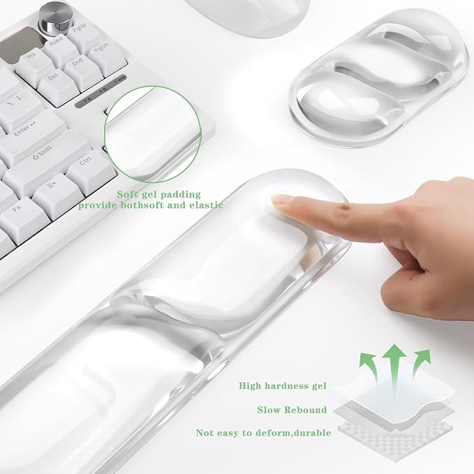 Gel Wrist Rest for Keyboard and Mouse Pad Set - Image 5