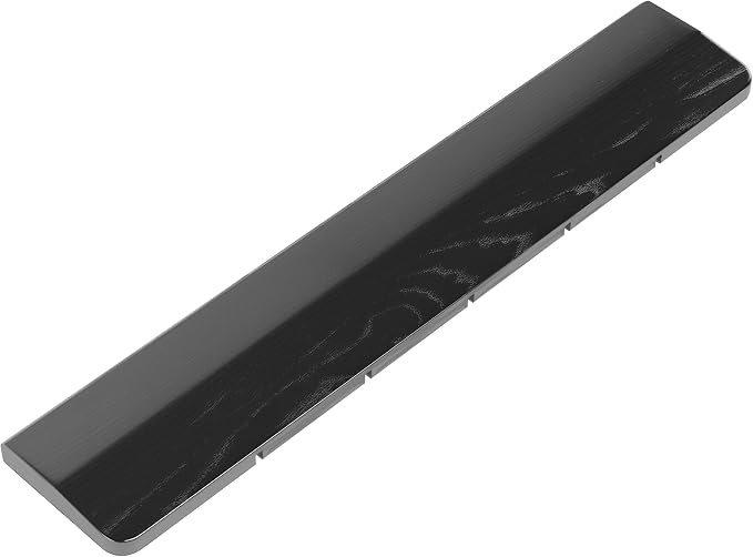 Faluber Wooden Wrist Rest Black Lacquered, 17.3-inch Length and 20mm Thickness for Fullsize Keyboard, Ergonomic Palm Rest for Mechanical Keyboard, Stain Resistant (Fullsize-440mm, Black Lacquered) by Faluber