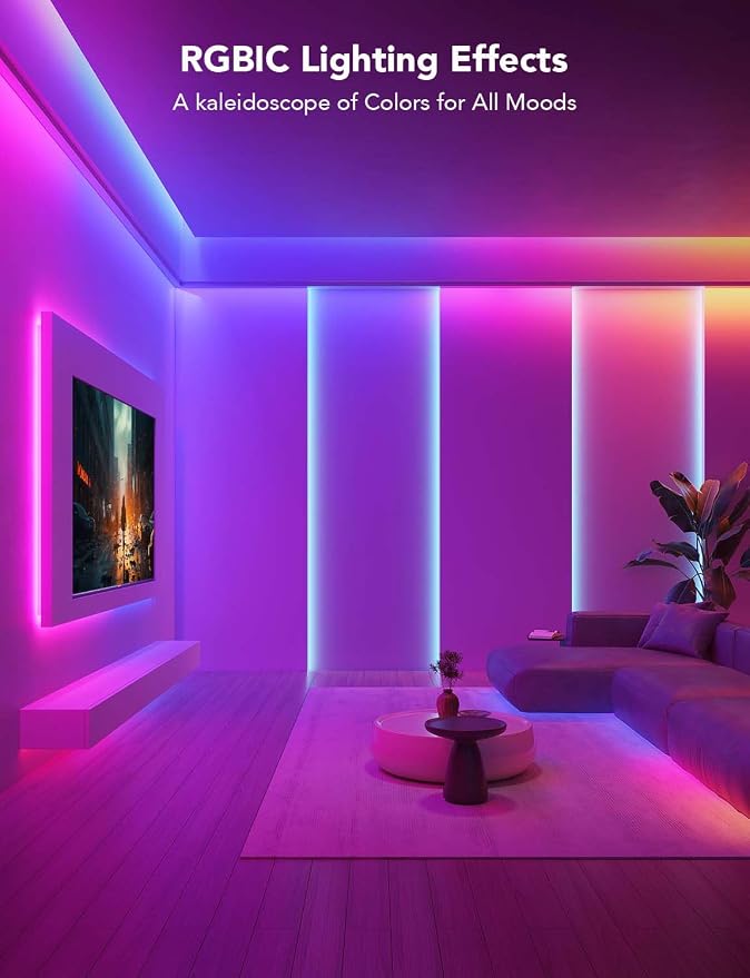Govee 65.6ft RGBIC LED Strip Lights, LED Lights for Bedroom, APP Control - Image 8