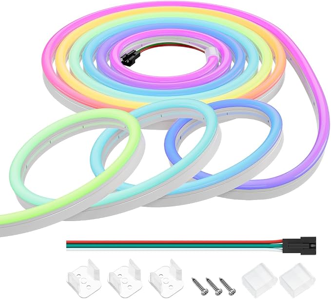 BTF-LIGHTING WS2811 IC RGB Chasing Color Neon Light 16.4FT DC24V 90IC T0817 by BTF-LIGHTING