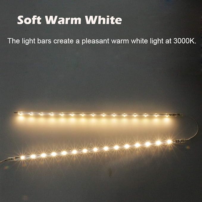 Cefrank Display Lights, 16" LED Light Bar, 4-Pack Linkable Warm White Kit - Image 3