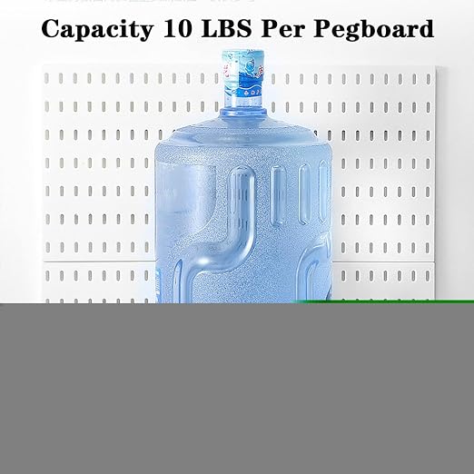 Pegboard Combination Kit for Wall Organizer, Wall Mounted Peg Board Kits for Kitchen, Bedroom, Office, &Bathroom, 4 Pieces White Pegboards and 14 Accessories, 22" x 22" - Image 6