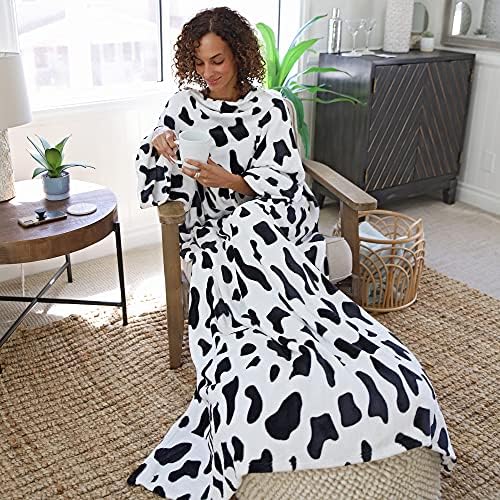 Catalonia Wearable Blanket with Sleeves for Women & Men, Fleece Wrap Throw - Image 3