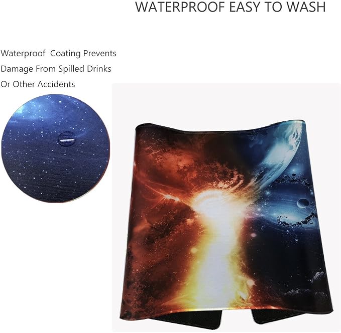 XXL Professional Large Mouse Pad & Computer Game Mouse Mat (35.4x15.7x0.1IN, 90x40 fireball007) - Image 4