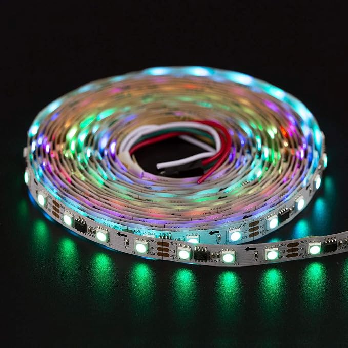 BTF-LIGHTING WS2811 Addressable RGB LED Strip DC24V 32FT 600LED 100Pixel - Image 3