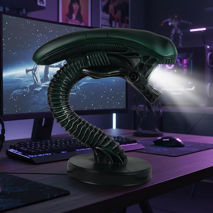 Alien Space Monster LED Desk Lamp 3D Resin Night Light for Sci-Fi Lovers, Alien Desk Lamp, Home Decorative Lighting; Horror Inspired Decorative Lamp for Desk, or Bedside Table (Mid Century) - Image 6