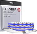 BTF-LIGHTING 5V USB COB LED Strip Lights 3.28FT Blue Color for TV by BTF-LIGHTING