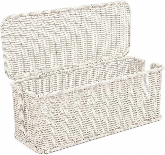 Cable Management Box, Handmade Rattan Cord Organizer for Power Strip by Cantalop