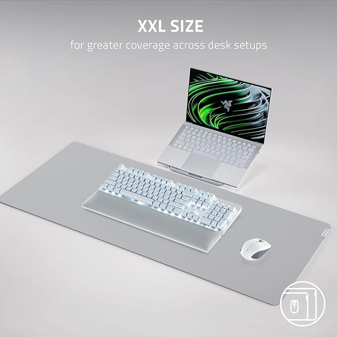 Razer Pro Glide Soft Mouse Mat: Thick, High-Density Rubber Foam - Textured Micro-Weave Cloth Surface - Anti-Slip Base - XXL Size, 16.1L x 37W inches (Pack of 5) - Image 5