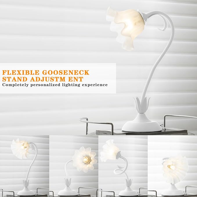 WERFOP Flower Table Lamp Cute Desk Lamp for Bedroom Home Decor - Image 4