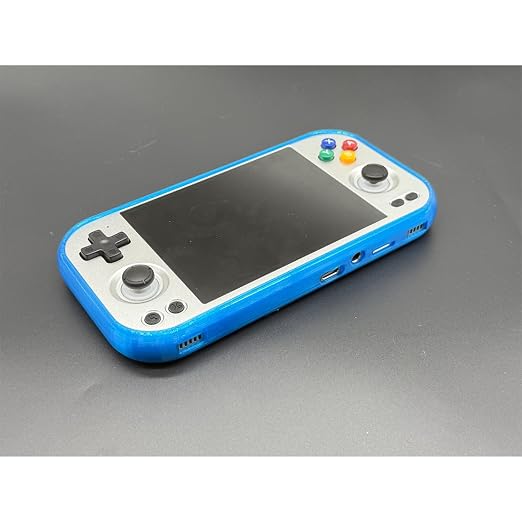 BlockForge Hard Carrying Case Protective Case for RG477M Handheld Game Consoles - 3D-Printed TPU Soft Protective Cases (Transprent Blue) - Image 3