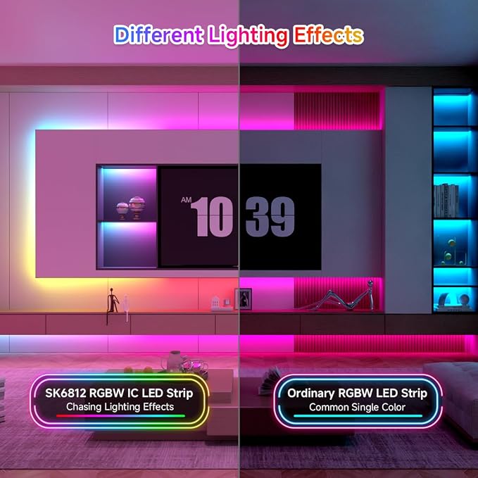BTF-LIGHTING RGB+Warm White SK6812 LED Strip 16.4FT 150LED IP65 DC12V - Image 8