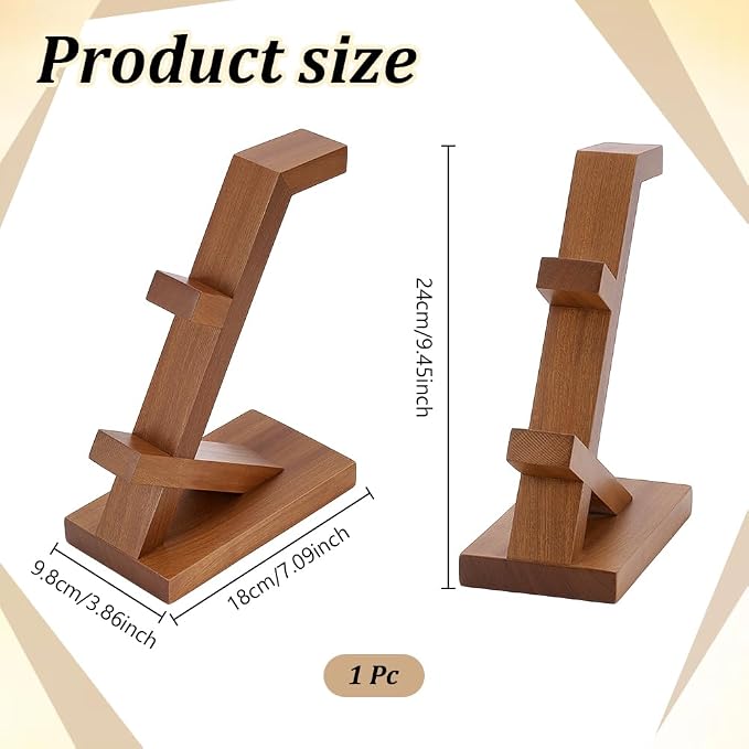 peacoblue Wooden Game Controller and Headphone Hanger Holder–Universal Gaming Desk Compatible with Xbox PS5 PS4 Switch, Headset Stand with Storage Rack Gifts for Gamers Teens Boys Men Boyfriend - Image 2
