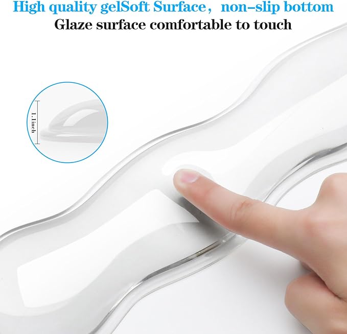 Gel Wrist Rest for Keyboard and Mouse, Wrist Rest for Keyboard, Mouse Wrist Support, Pain Relief, Cool Touch, Non-Skid, Mouse Wrist pad - Image 5