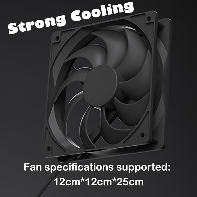 Aluminum Mini PC Cooler Stand with 120mm Fan - Image 6