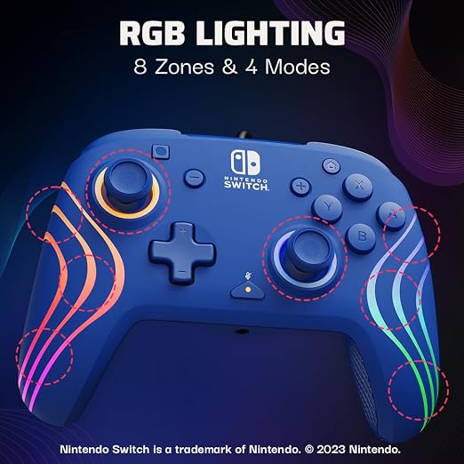 PDP Afterglow Wave Wired RGB Gaming Controller for Nintendo Switch 2, Lite - Image 2