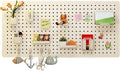 Pegboard, Desk Wall Organizer, Pegboard Stand, Wall Organizer Combination Kit, Wall Mounted Pegboard for Home, Gaming Room, Garage(White,80 * 40cm) by Unknown