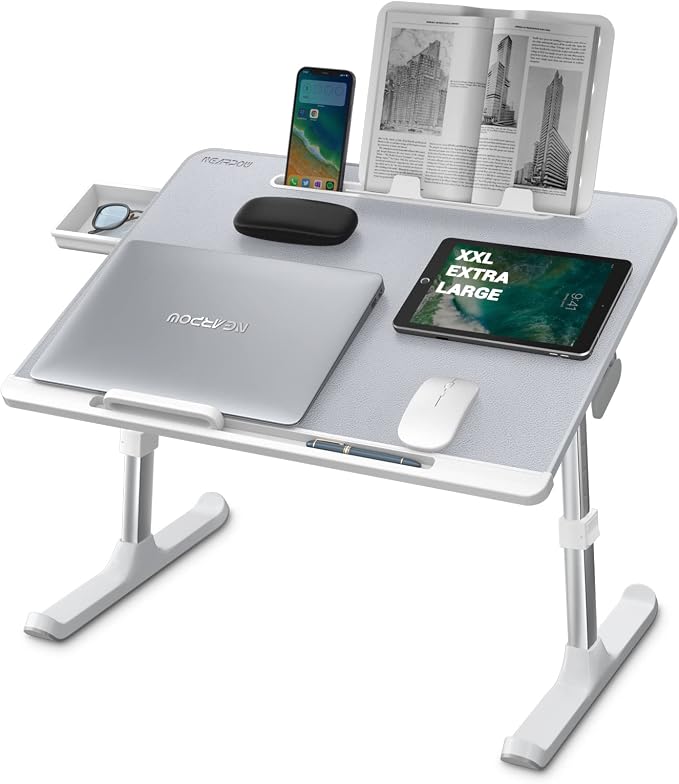 NEARPOW XXL Bed Table Tray, Adjustable Laptop Lap Desk for Couch, Black by NEARPOW