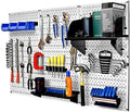 Wall Control 30-WRK-400WB Standard Workbench Metal Pegboard Tool Organizer,White/Black by Wall+Control