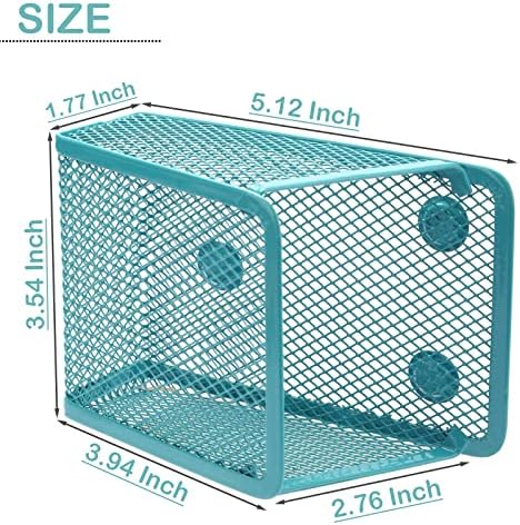 Magnetic Pencil Holder,Mesh Stainless Steel Pen Basket, Metal Writing Utensil Storage Organizer for Whiteboard,Blackboard,Kitchen, Locker, Home, or Office - Image 2