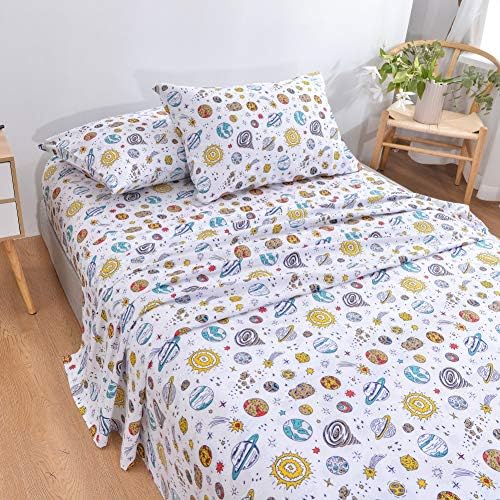 JSD Space Theme Galaxy Kids Full Sheet Set 4 Piece - Image 2