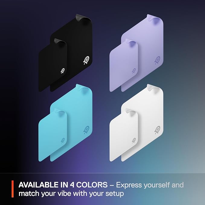 SteelSeries QcK Large Gaming Mousepad — Black — Non-Slip Silicone Rubber Base — Peak Tracking and Stability — Optimized for Gaming Sensors — 490 mm x 420 mm — FPS, MOBAs, RTS, MMO - Image 6