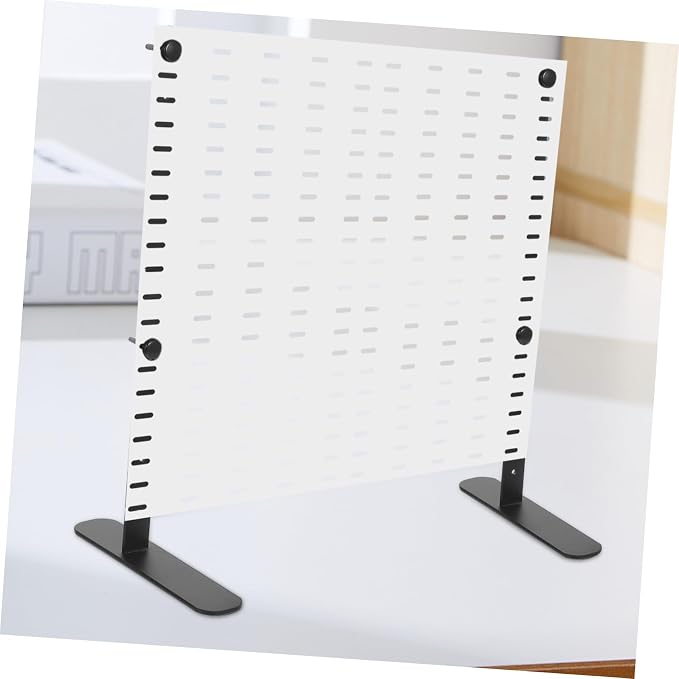 TEHAUX 2pcs Height Pegboard Desk Stand Pegboard Panel Organizer for Office and Gaming Sturdy and Versatile Display Rack for Accessories and Workspace - Image 6