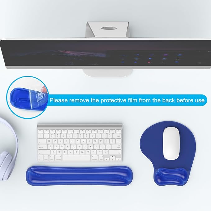 Gel Wrist Rest Mouse Pad Set, Ergonomic Support for Office Gaming - Image 3
