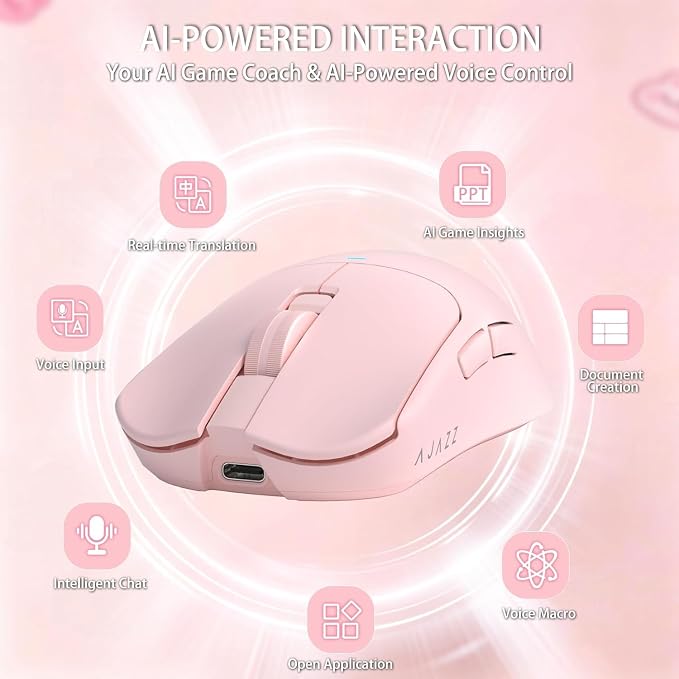 AJAZZ AJ200P Master PAW3955 8K Polling Wireless AI Smart Gaming Mouse - Image 4