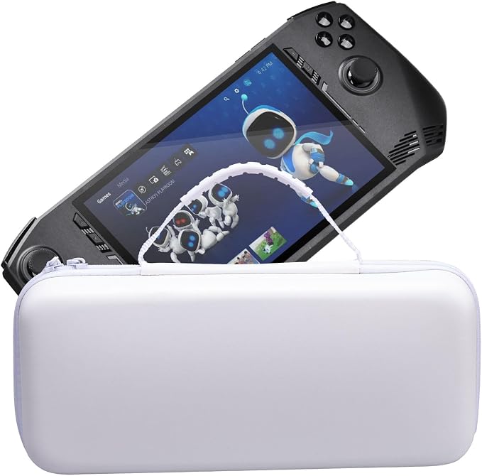 Portable Travel Daily Carry Case for MSI Claw A1M 7" 2024 Hard Sleeve Shell Cover Handheld Game Console Skin Protective Storage Bag with Non-Slip,Anti-Collision,Shockproof (White) - Image 2