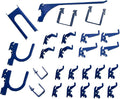 Wall Control KT-200-DLX Blue Slotted Metal Pegboard Hook Kit for Storage & Organization – Deluxe Assortment, 50 lbs Capacity, Made in USA by Wall+Control