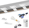 Under-Desk Cable Management Kit: 20 Adhesive & 100 Zip Ties(White) by Unknown